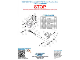 HSP 70 Bolt on Traction Bars, 3.5" Axle Diameter 2001-2010 Chevrolet / GMC 6.6L Duramax LB7 LLY LBZ LMM - 0