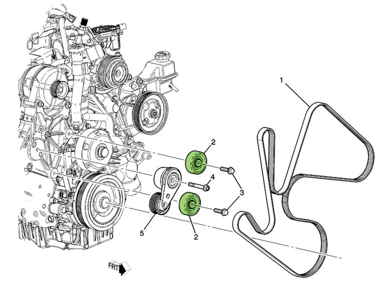 Duramax idler outlet pulley