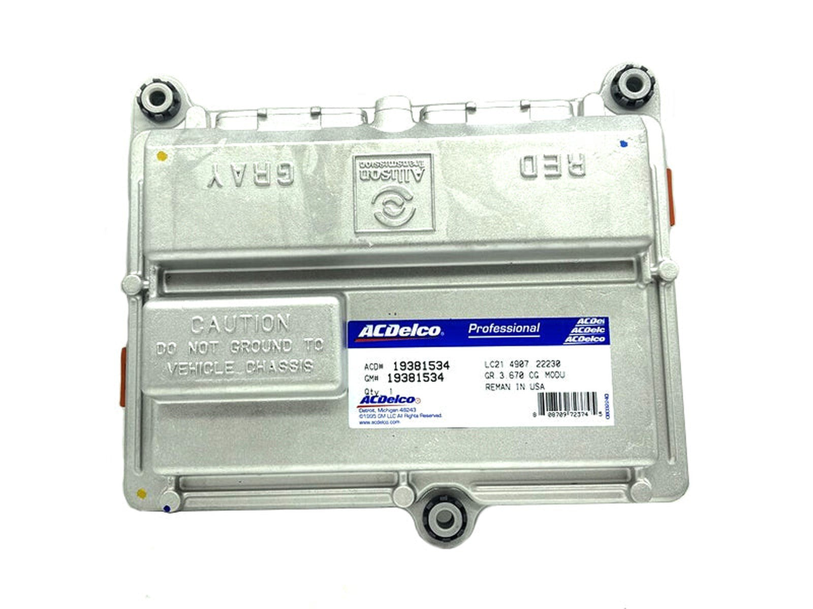 19381534 OE Transmission Control Module, Allison 5 Speed, 2001-2005 GM 6.6L Duramax LB7 LLY