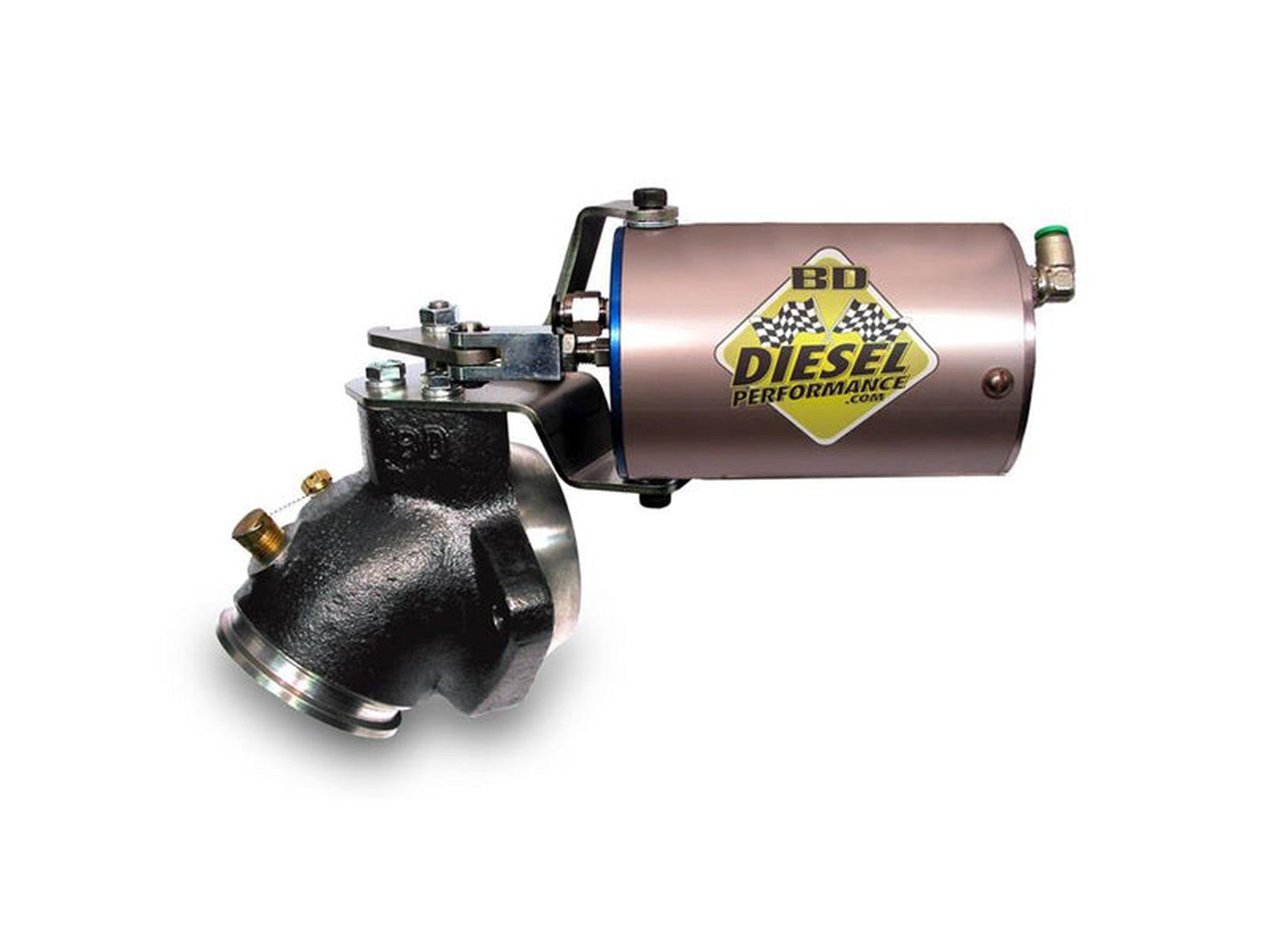 BD Diesel 2033135 Turbo Mount Exhaust Brake, Vacuum Actuated, 1989-1998 Dodge 5.9L Cummins