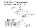 HSP Cold Side Tube to Factory Bridge, 2004.5-2005 Chevrolet / GMC 6.6L Duramax LLY-2