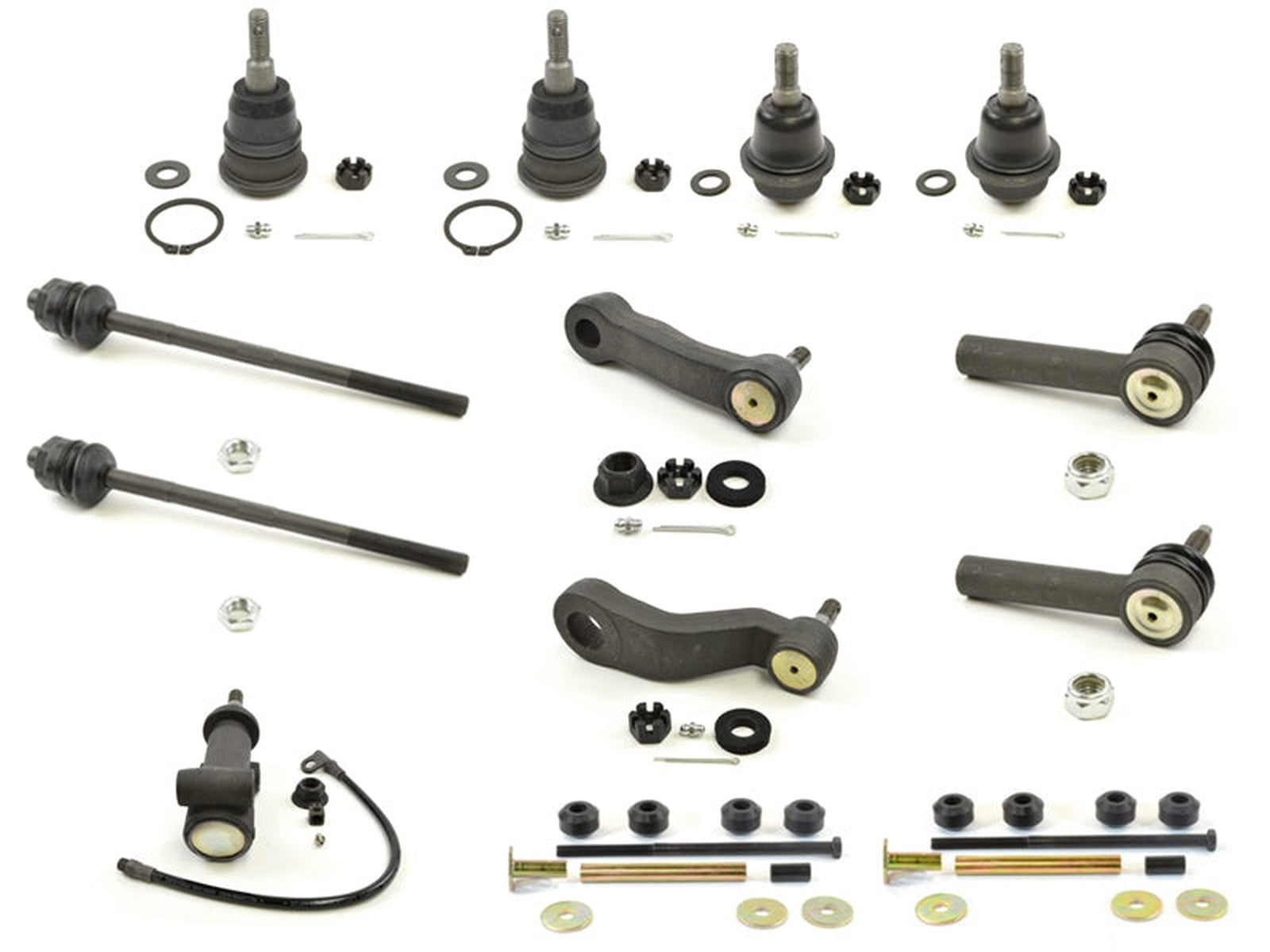 Forged Diesel 13 Piece Tie Rod Ball Joint Idler Pitman Arm Kit, 2001-2010 GM 6.6L Duramax LB7 LLY LBZ LMM