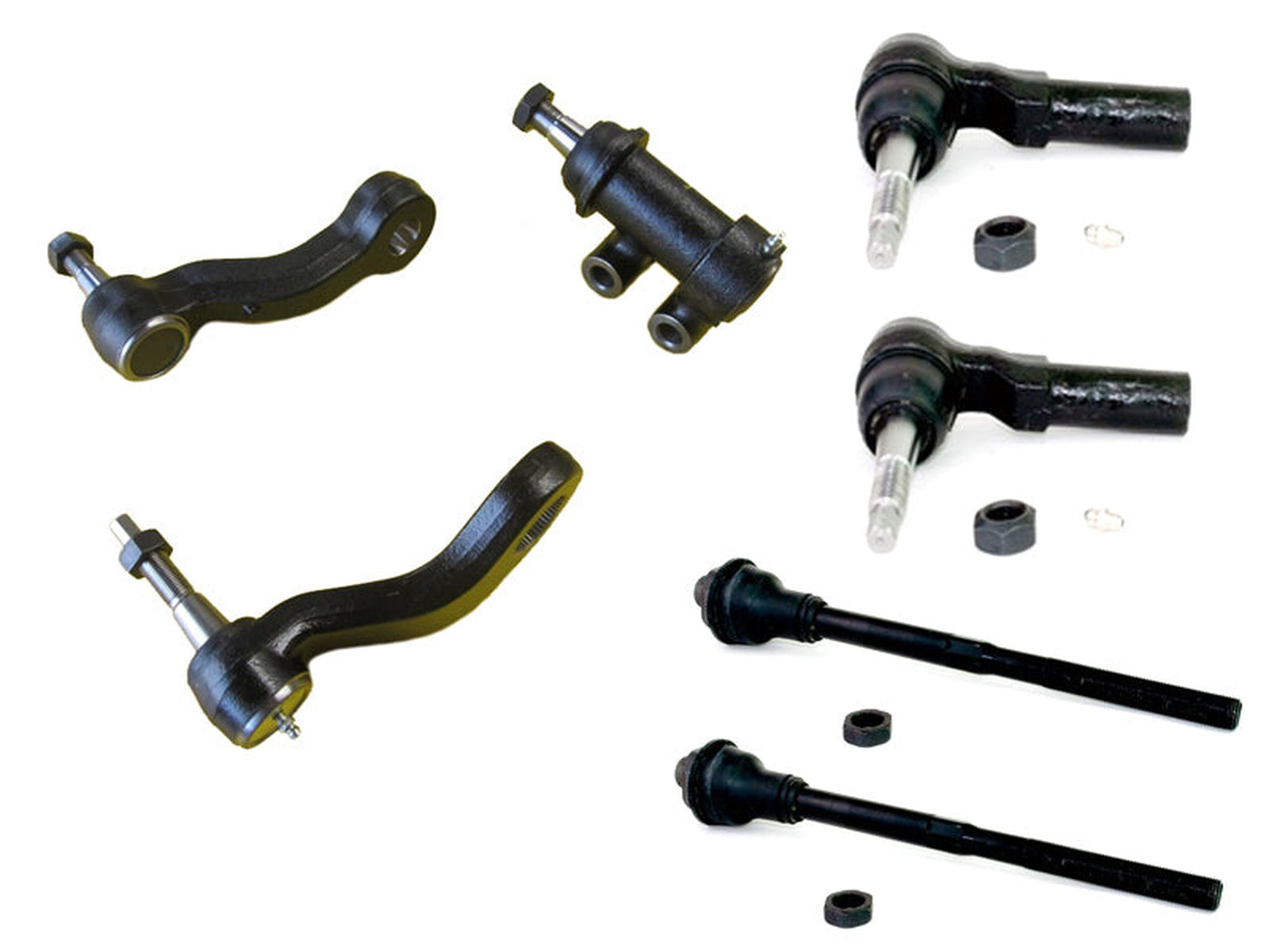 Forged Diesel 7 Piece Tie Rod Idler Pitman Arm Kit, 2011-2019 GM Duramax