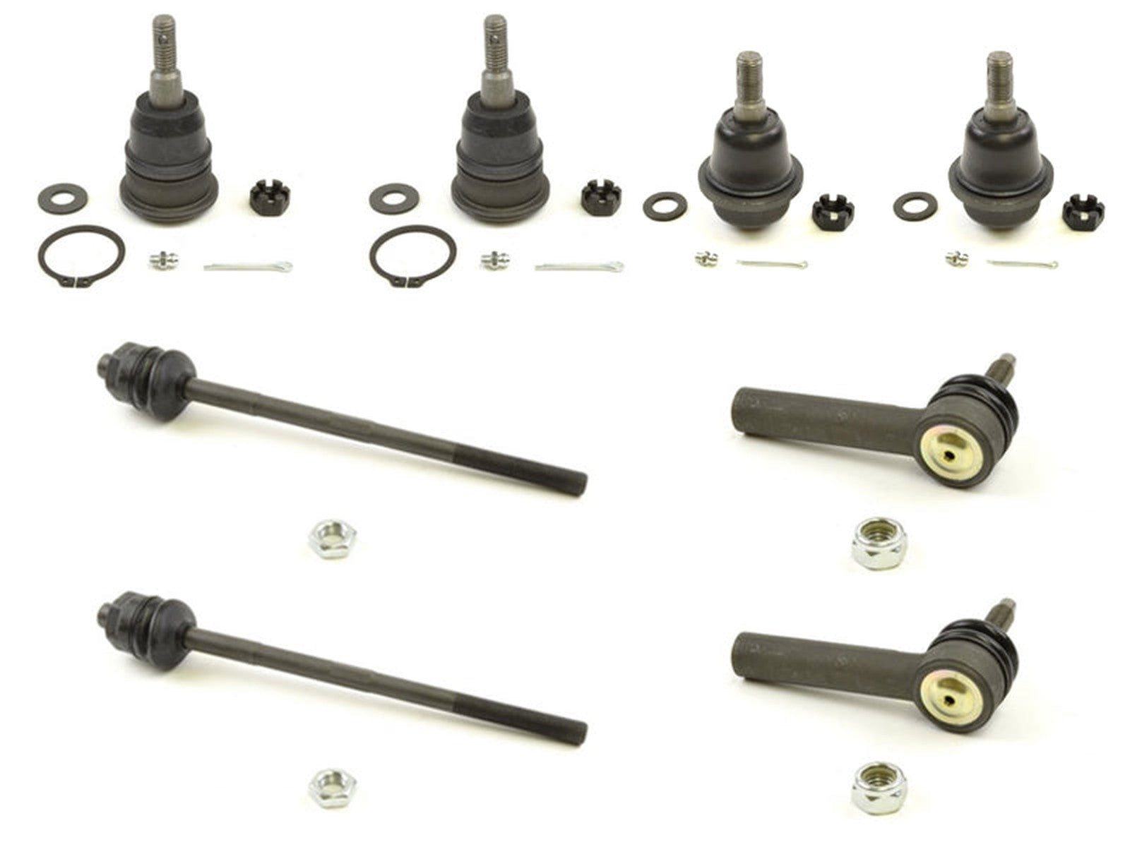 Forged Diesel 8 Piece Tie Rod Ball Joint Kit, 2001-2010 GM 6.6L Duramax LB7 LLY LBZ LMM