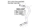 HSP Hot Side Tube, 2011-2016 Chevrolet / GMC 6.6L Duramax LML