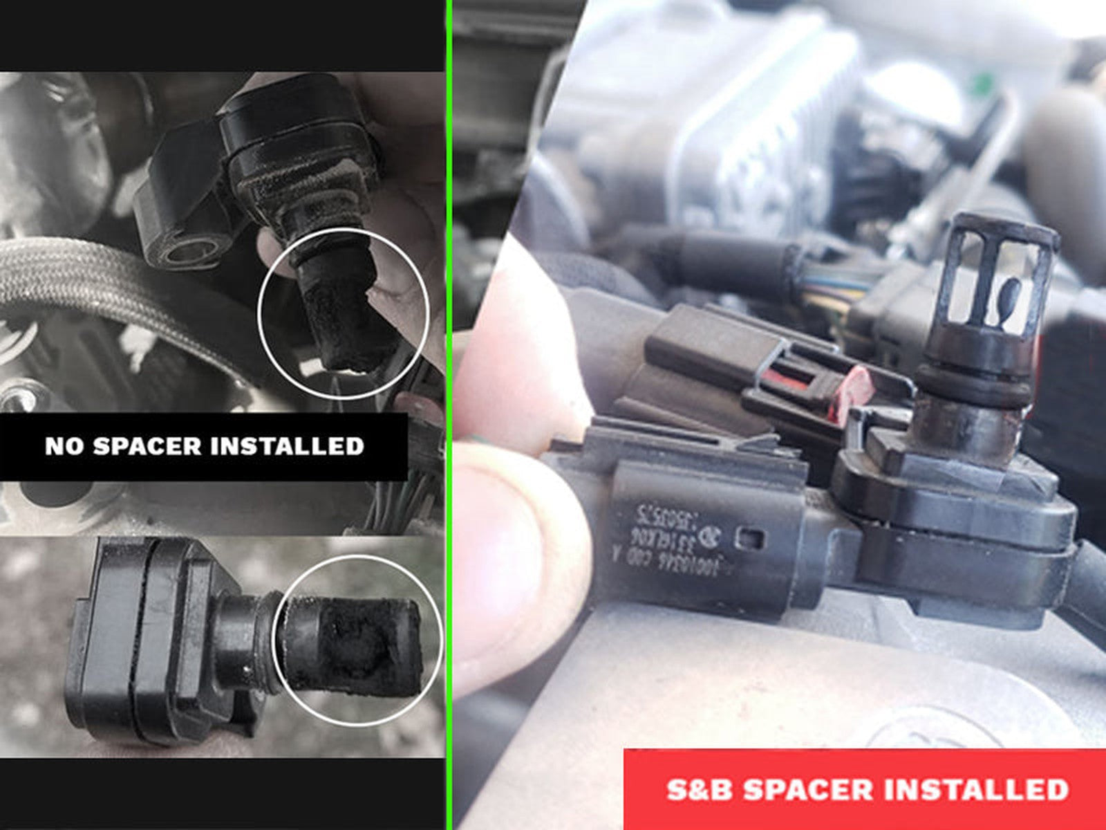 82-1000 S&B Filter MAP Sensor Spacer Kit, 2017-2020 GM 6.6L Duramax L5P ZZ Diesel