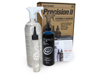 S&B Filters Precision II Cleaning and Oil Service Kit, Blue Oil