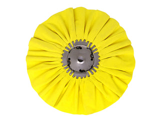 Renegade Yellow Mill Treat 10 Inch Airway Buffing Wheel with Removable Center Plate