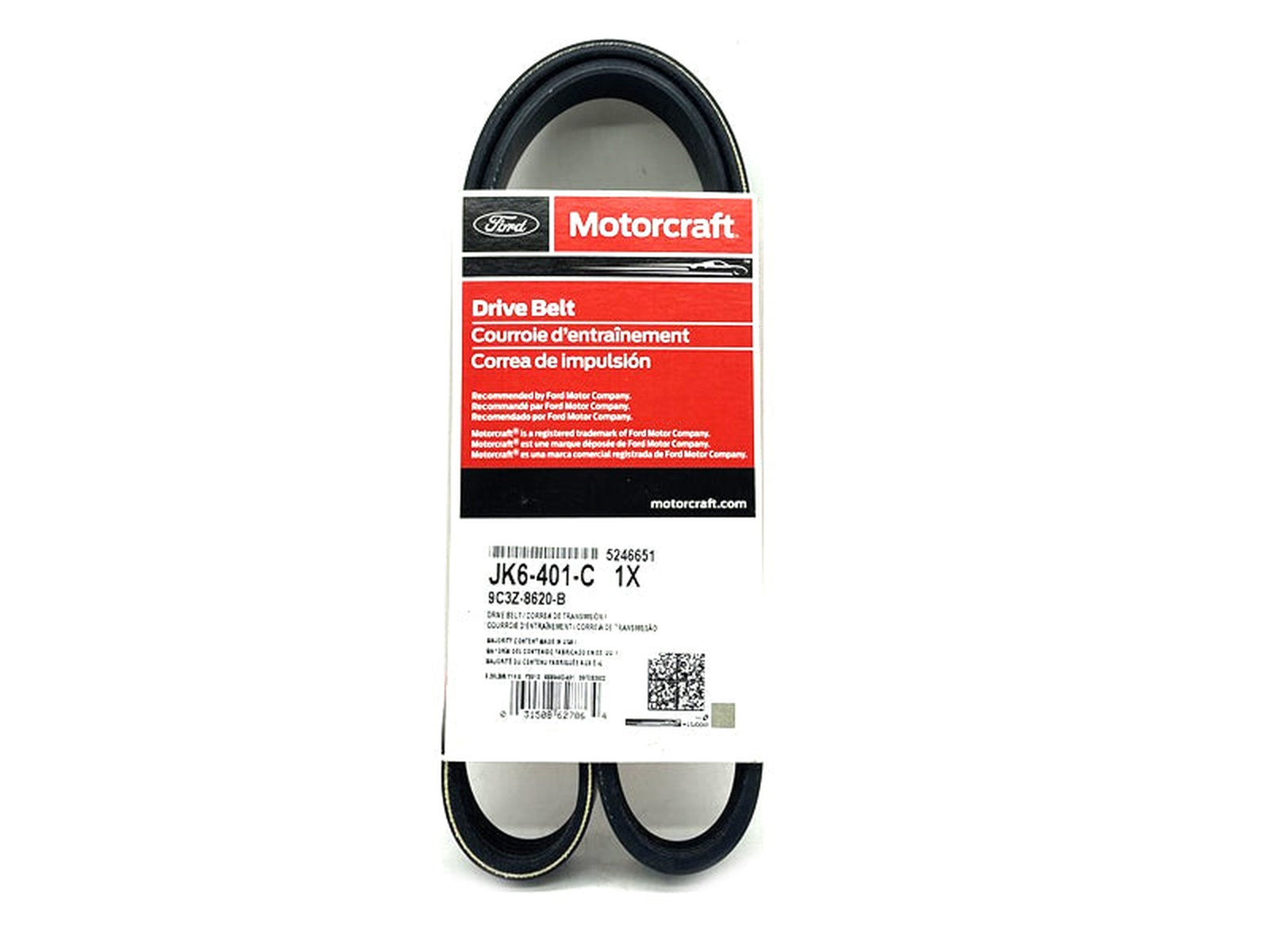 9C3Z8620B Motorcraft OE Secondary Drive Belt, 2008-2010 Ford 6.4L Powerstroke