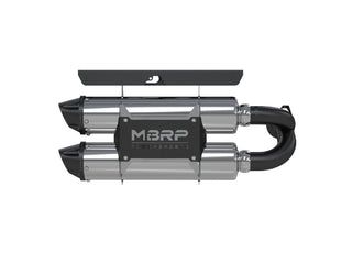 MBRP AT-9516PT Slip-On System Dual Stack Performance Muffler, 2014 RZR XP 1000