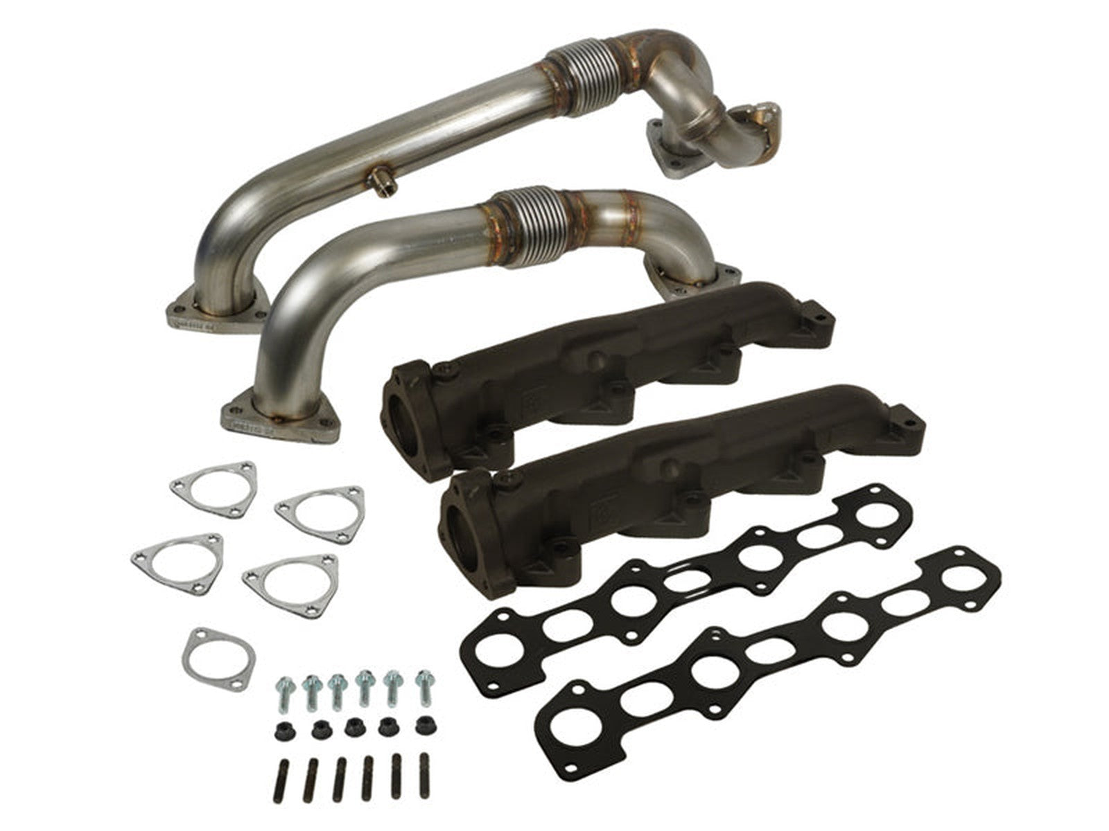 BD 1041484 Exhaust Manifold & Up-Pipes Set, 2008-2010 Ford 6.4L Powerstroke