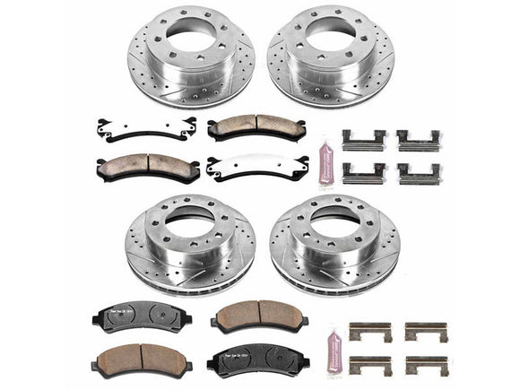 Powerstop Z36 Extreme Front and Rear Brake Kit, 2001-2010 GM 6.6L Duramax