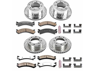 Powerstop Z36 Extreme Front and Rear Brake Kit, 2001-2010 GM 6.6L Duramax