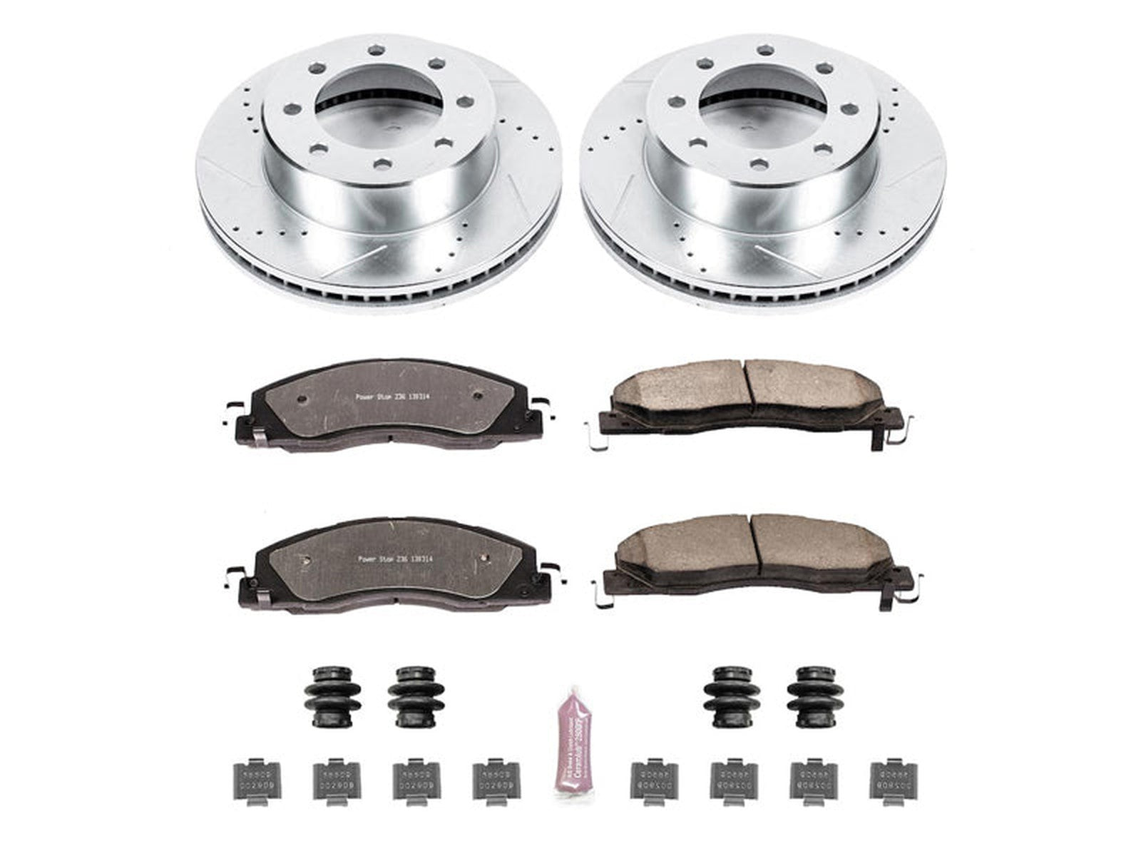 K5411-36 Powerstop Z36 Extreme Front Brake Kit, 2009-2018 Dodge Ram Cummins