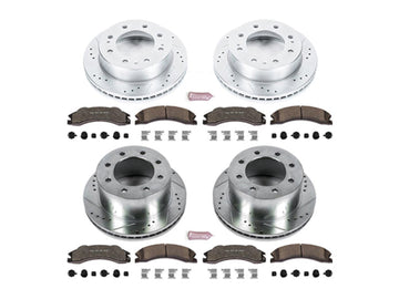 Powerstop Z36 Extreme Front and Rear Brake Kit, 2011 GM 6.6L Duramax