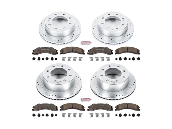 Powerstop Z36 Extreme Front and Rear Brake Kit, 2011 GM 6.6L Duramax