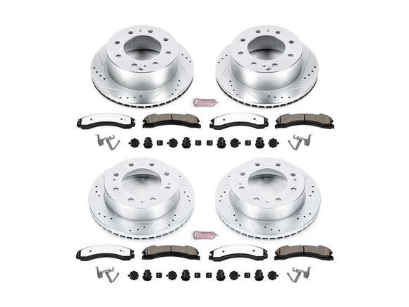 Powerstop Z36 Extreme Front and Rear Brake Kit, 2015-2019 GM 6.6L Duramax