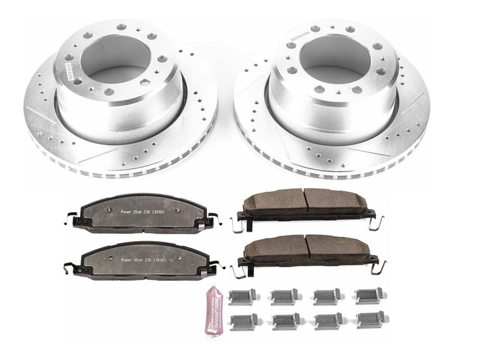 K7131-36 Powerstop Z36 Extreme Rear Brake Kit, 2013-2018 Dodge Ram Cummins