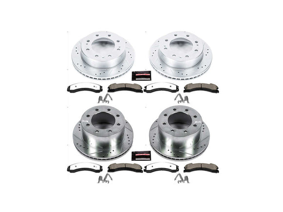 Powerstop Z36 Extreme Front and Rear Brake Kit, 2016-2019 GM 6.6L Duramax