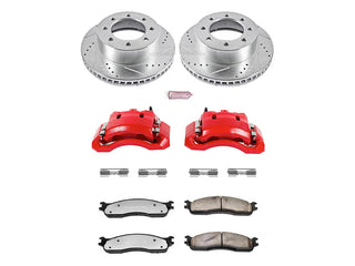 KC2203-36 Powerstop Z36 Extreme Front Brake Kit with Calipers, 2003-2008 Dodge Ram Cummins