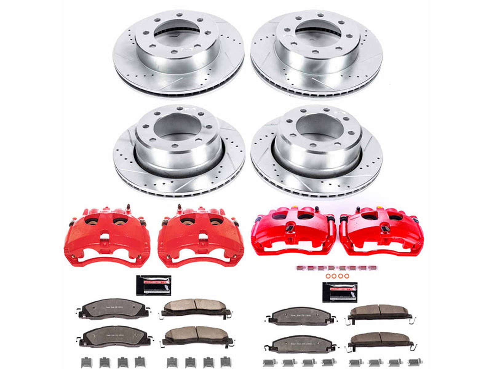 KC5458A-36 Powerstop Z36 Extreme Rear Brake Kit with Calipers, 2009-2012 Dodge Ram Cummins