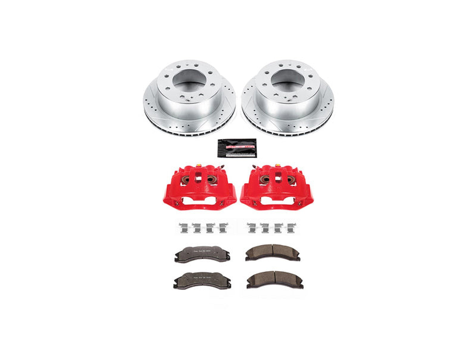 Powerstop Z36 Extreme Rear Brake Kit with Calipers, 2011-2019 GM 6.6L Duramax