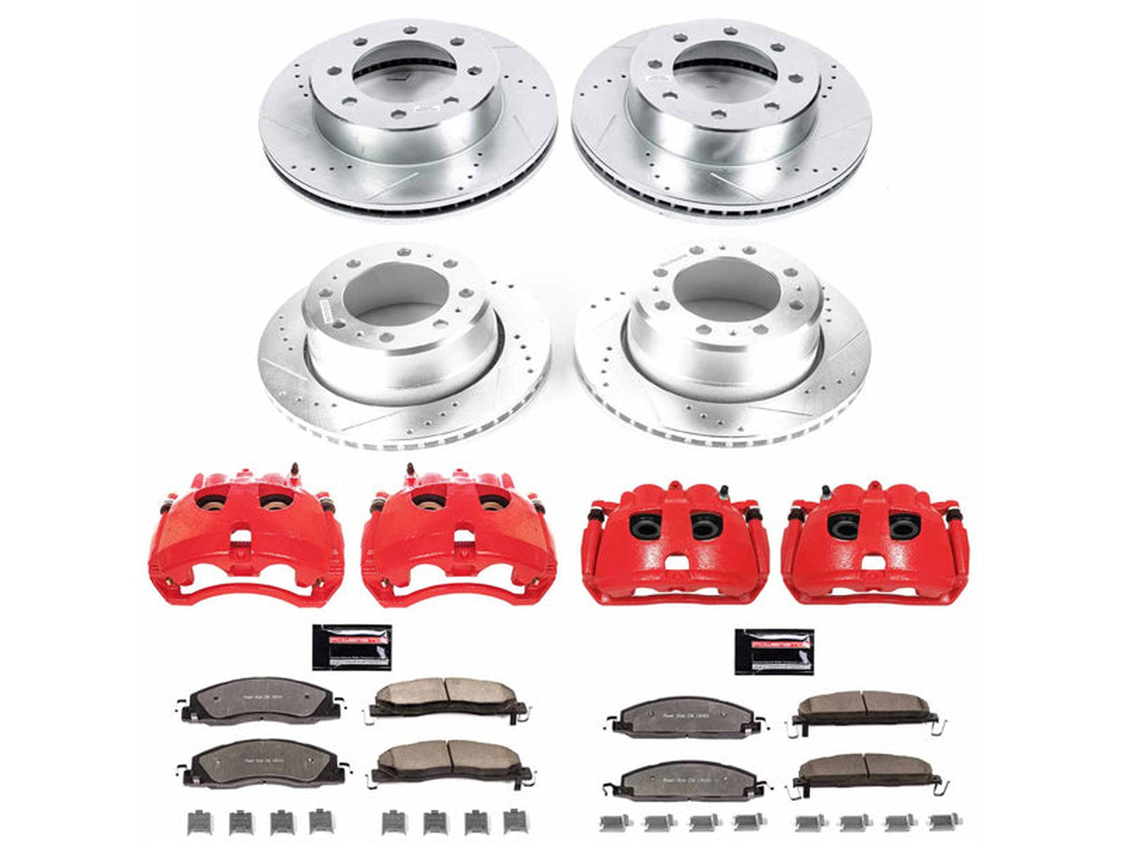 KC7141-36 Powerstop Z36 Extreme Rear Brake Kit with Calipers, 2013-2018 Dodge Ram Cummins