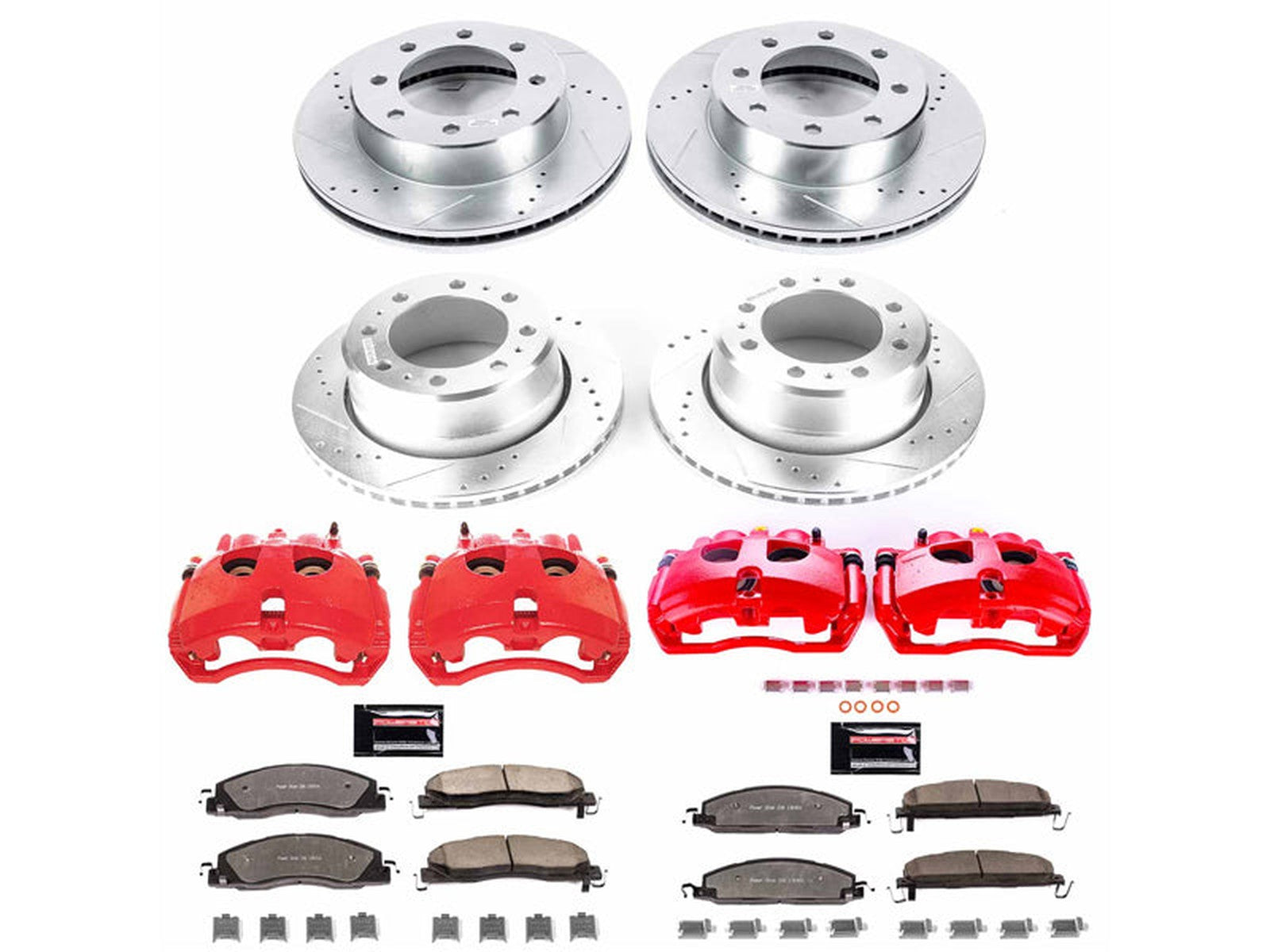 KC7141A-36 Powerstop Z36 Extreme Rear Brake Kit with Calipers, 2013-2018 Dodge Ram Cummins