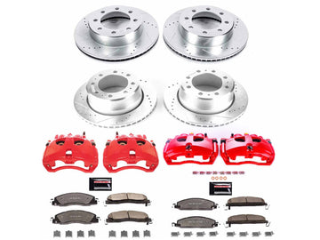 KC7141A-36 Powerstop Z36 Extreme Rear Brake Kit with Calipers, 2013-2018 Dodge Ram Cummins