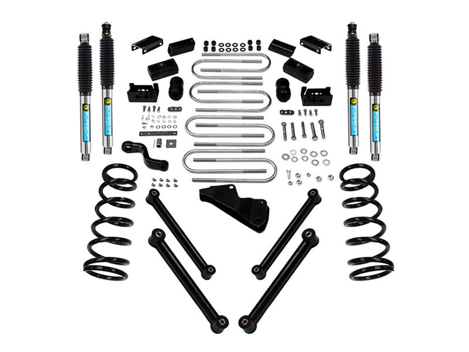 K823B SUPERLIFT K823B 6 inch Lift Kit - 2006-2007 Dodge Ram 2500 and 3500 4WD - 5.9L Cummins Diesel Engine - with Bilstein ShocksLarge