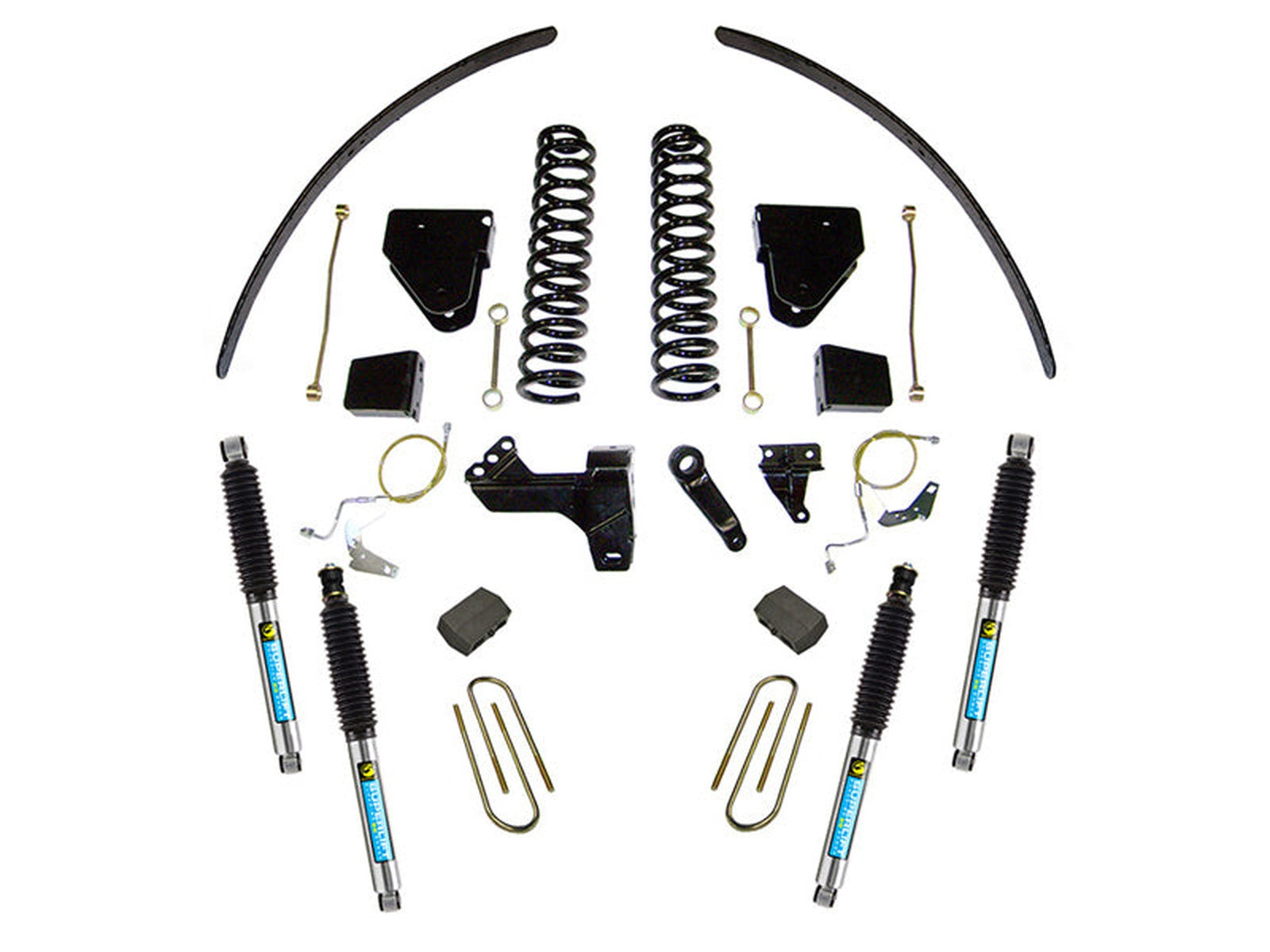 K856B SUPERLIFT K856B 6 inch Lift Kit - 2008-2010 Ford F-250 and F-350 Super Duty 4WD - Diesel Engine - with Bilstein ShocksLarge