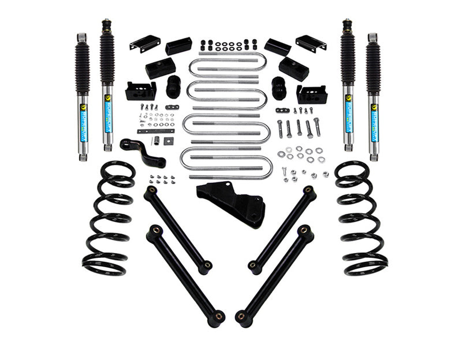 K965B SUPERLIFT K965B 4 inch Lift Kit - 2010-2013 Dodge Ram 2500 and 2010-2012 3500 4WD - Diesel Engine - with Bilstein ShocksLarge