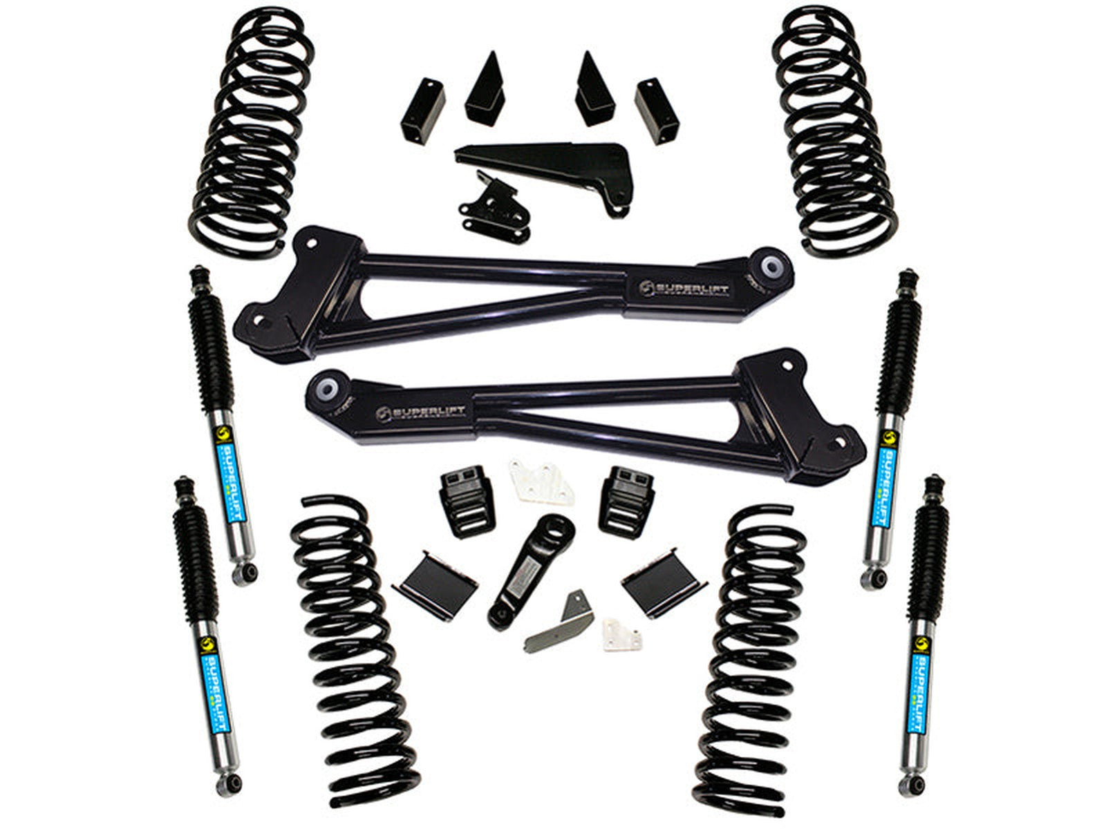 K125B SUPERLIFT K125B 4 inch Lift Kit - 2014-2018 Dodge Ram 2500 4WD - Diesel Engine - Replacement Radius Arms with Bilstein ShocksLarge