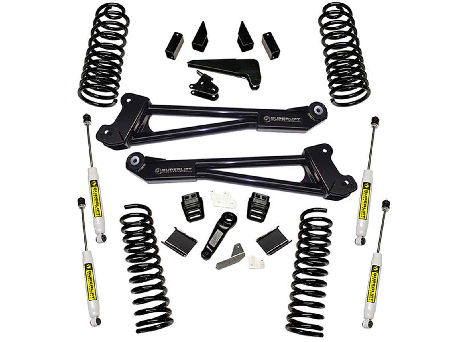 K125 SUPERLIFT K125 4 inch Lift Kit - 2014-2018 Dodge Ram 2500 4WD - Diesel Engine - Replacement Radius Arms with Superide ShocksLarge