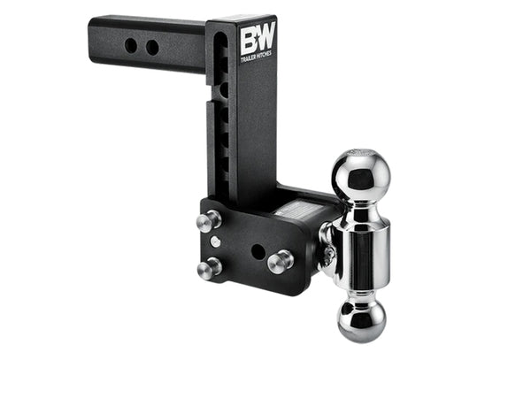 TS10040B B&W Tow and Stow Adjustable Ball Mount 2" Receiver Hitch, 7" Drop, 7.5" Rise, 2" and 2-5/16" Ball, Cummins, Duramax, Powerstroke