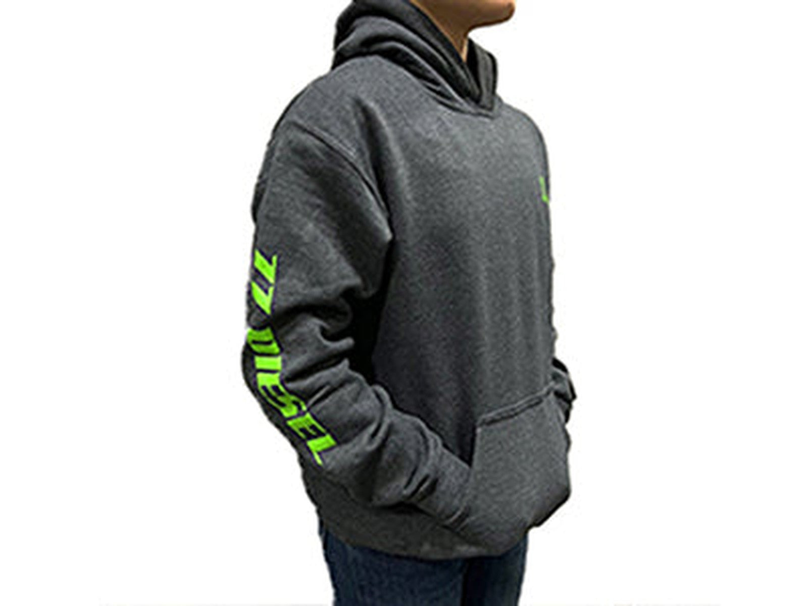 ZZ Diesel Youth Lime Green & Grey Hoodie - 0