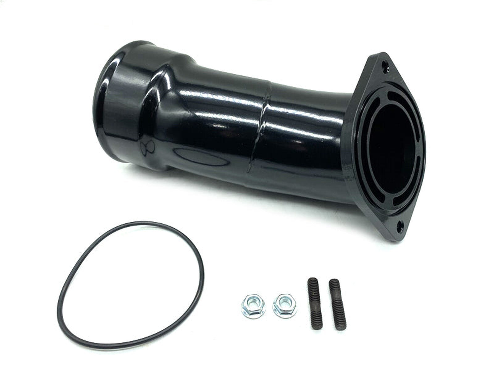 ZZ Diesel Stainless Steel 3.5 Inch Intake Horn, No Port, Black, 2020-2022 GM 6.6L Duramax L5P