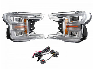 ZZ Diesel Chrome LED Plug and Play Headlight Assembly, 2018-2020 Ford 3.0L Powerstroke F-150