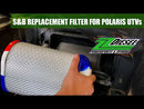 S&B 66-6002RWB Replacement Filter, 2015-2025 Polaris RZR 900 / S1000, 2016-2025 Polaris General-2