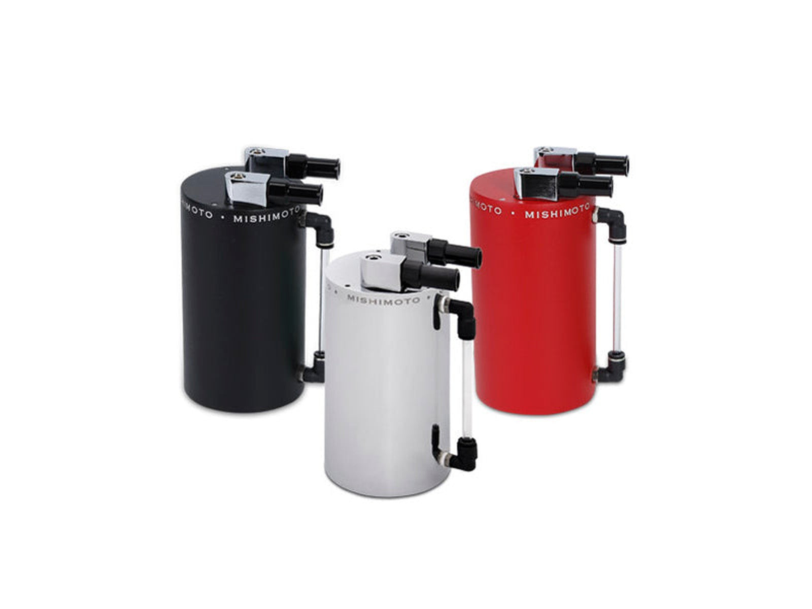 Mishimoto Large Aluminum Oil Catch Can, Cummins, Duramax, Powerstroke - 0